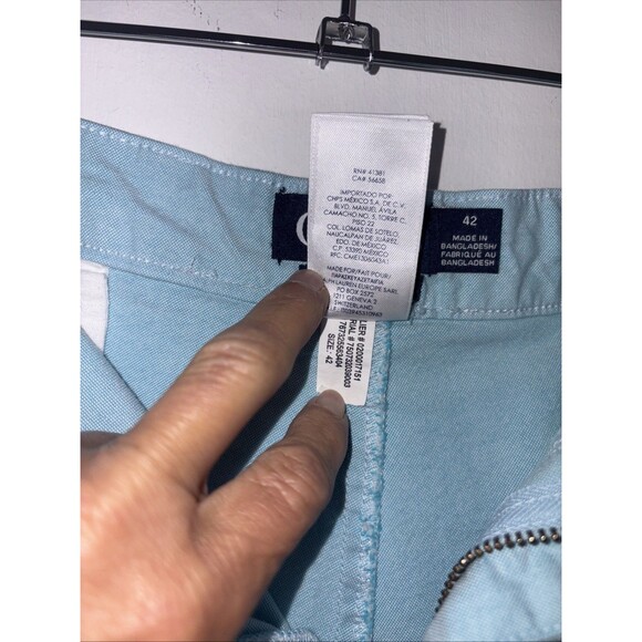 Chaps Shorts 42 1-Blue & 1-Tan Chino Khaki Comfort Waistband Stretch Flat Front - Picture 7 of 16